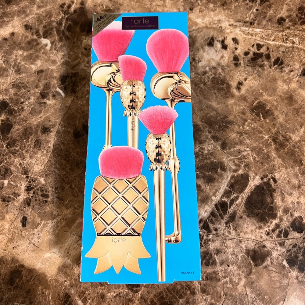 Tarte Let’s Flamingle 5 piece Brush Set